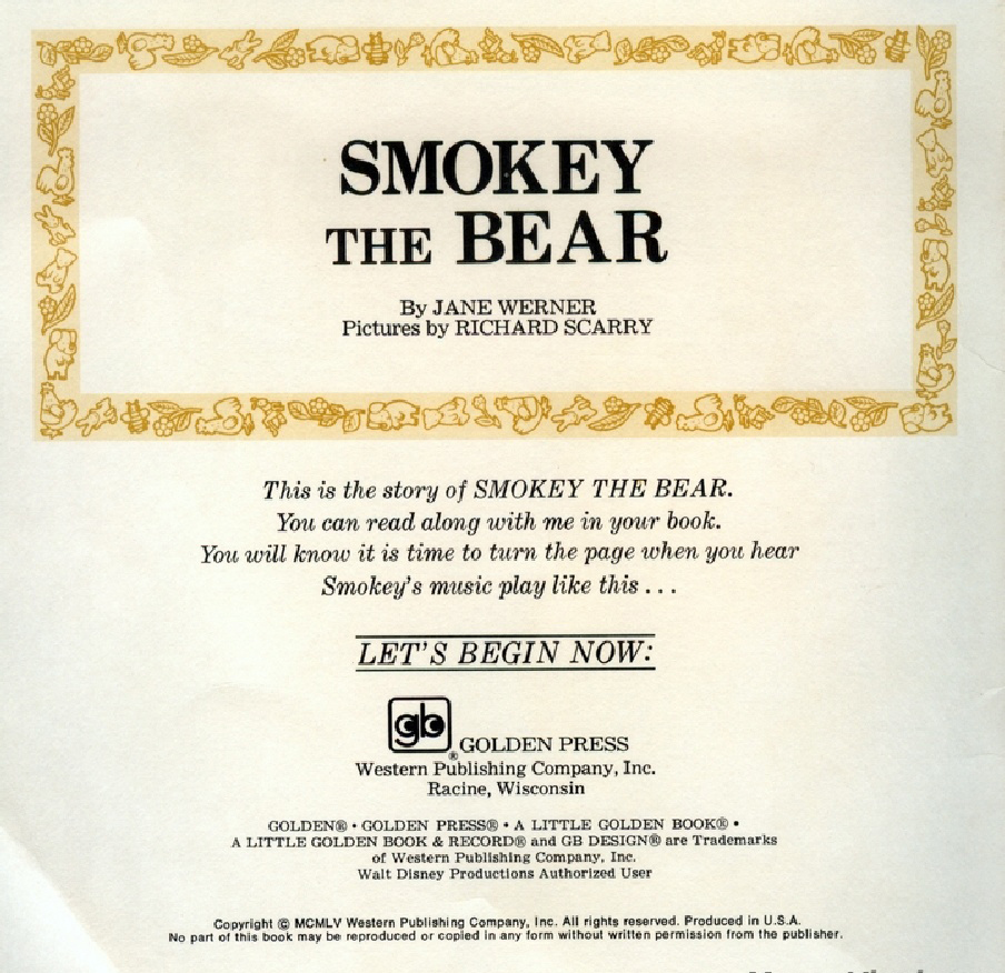Smokey the Bear (02),绘本,绘本故事,绘本阅读,故事书,童书,图画书,课外阅读